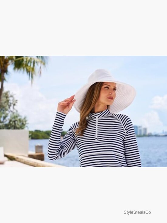 UPF 50+ Wide Brim Sun Hat - Packable Crushable Beach Hat